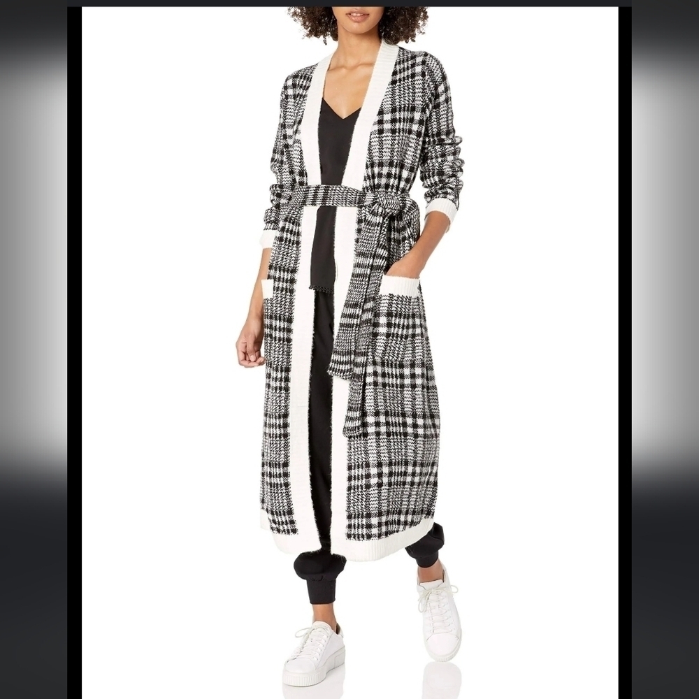 Show Me Your Mumu Seth Belted Sweater Rogers Plaid Knit Size XS - Picture 7 of 7